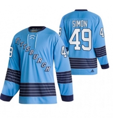 Men Pittsburgh Penguins 49 Dominik Simon 2022 Blue Classics Stitched jersey