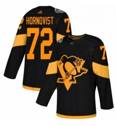 Mens Adidas Pittsburgh Penguins 72 Patric Hornqvist Black Authentic 2019 Stadium Series Stitched NHL Jersey 