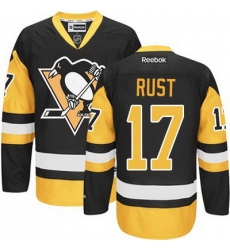 Penguins #17 Bryan Rust Black Alternate Stitched NHL Jersey