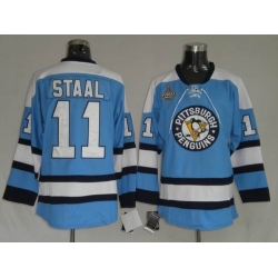 RBK Pittsburgh Penguins #11 Jordan Staal Blue STANLEY CUP Jersey