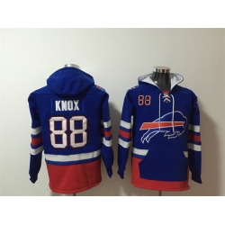 Men Buffalo Bills 88 Dawson Knox Royal Ageless Must Have Lace Up Pullover Hoodie