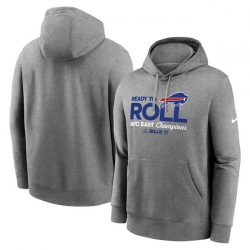 Men Nike Heather Gray Buffalo Bills 2024 Afc East Division Champions Locker Room Trophy Collection Pullover Hoodie