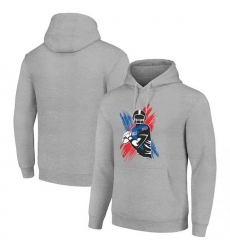 Men Starter Heather Gray Buffalo Bills Player X Fleece Pullover Hoodie