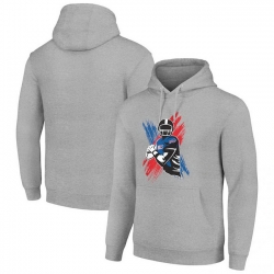 Men Starter Heather Gray Buffalo Bills Player X Fleece Pullover Hoodie