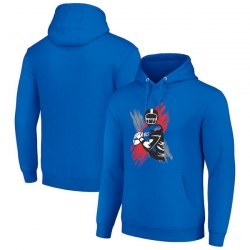 Men Starter Royal Buffalo Bills Player X Fleece Pullover Hoodie