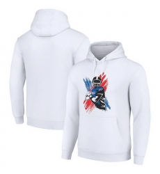 Men Starter White Buffalo Bills Player X Fleece Pullover Hoodie