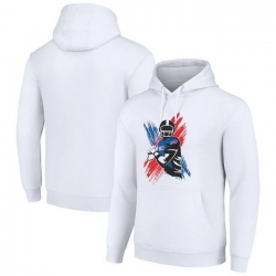 Men Starter White Buffalo Bills Player X Fleece Pullover Hoodie