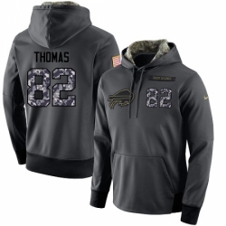 NFL Mens Nike Buffalo Bills 82 Logan Thomas Stitched Black Anthracite Salute to Service Player Performance Hoodie