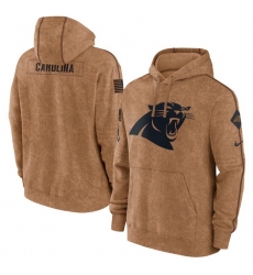 Men Carolina Panthers 2023 Brown Salute To Service Pullover Hoodie