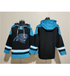 Men Carolina Panthers Blank Black Ageless Must Have Lace Up Pullover Hoodie