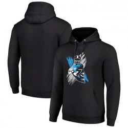 Men Starter Black Carolina Panthers Player X Fleece Pullover Hoodie