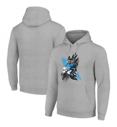 Men Starter Heather Gray Carolina Panthers Player X Fleece Pullover Hoodie