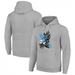 Men Starter Heather Gray Carolina Panthers Player X Fleece Pullover Hoodie