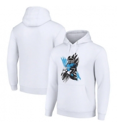 Men Starter White Carolina Panthers Player X Fleece Pullover Hoodie