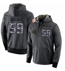 NFL Mens Nike Carolina Panthers 59 Luke Kuechly Stitched Black Anthracite Salute to Service Player Performance Hoodie