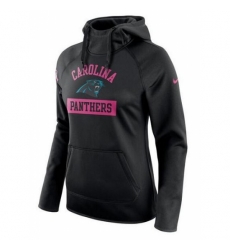 NFL Carolina Panthers Nike Womens Breast Cancer Awareness Circuit Performance Pullover Hoodie Black