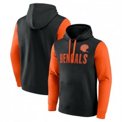 Men Fanatics Black Cincinnati Bengals Fleece Pullover Hoodie