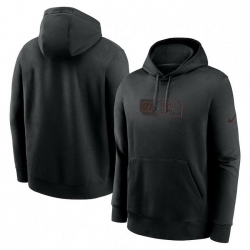 Men Nike Black Cincinnati Bengals Edge French Terry Club Pullover Hoodie