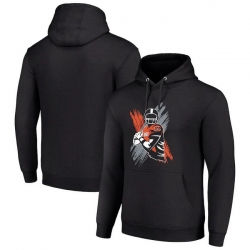 Men Starter Black Cincinnati Bengals Player X Fleece Pullover Hoodie