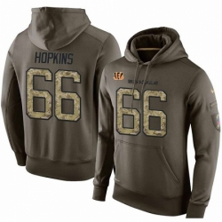 NFL Nike Cincinnati Bengals 66 Trey Hopkins Green Salute To Service Mens Pullover Hoodie