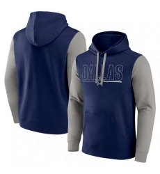 Men Fanatics Navy Dallas Cowboys Outline Pullover Hoodie