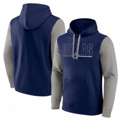 Men Fanatics Navy Dallas Cowboys Outline Pullover Hoodie