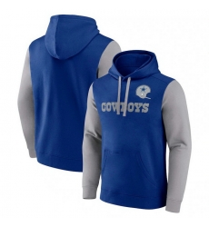 Men Fanatics Royal Dallas Cowboys Fleece Pullover Hoodie