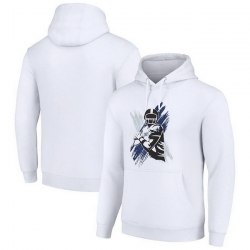 Men Starter White Dallas Cowboys Player X Fleece Pullover Hoodie