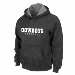 NFL Mens Nike Dallas Cowboys Font Pullover Hoodie Dark Grey