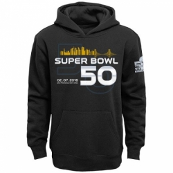 NFL Denver Broncos Super Bowl 50 Bridge Pullover Hoodie Black