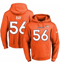 NFL Mens Nike Denver Broncos 56 Shane Ray Orange Name Number Pullover Hoodie