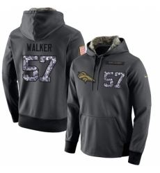 NFL Mens Nike Denver Broncos 57 Demarcus Walker Stitched Black Anthracite Salute to Service Player Performance Hoodie