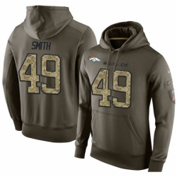 NFL Nike Denver Broncos 49 Dennis Smith Green Salute To Service Mens Pullover Hoodie