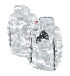 Men Detroit Lions 2024 Arctic Camo Salute To Service Club Fleece Pullover Stitched Hoodie