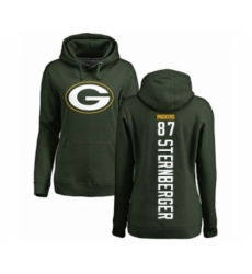 Football Womens Green Bay Packers 87 Jace Sternberger Green Backer Hoodie