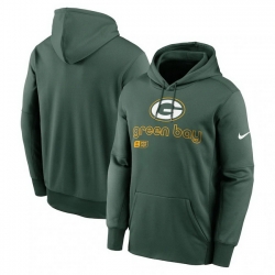 Men Nike Green Green Bay Packers Performance Pullover Hoodie