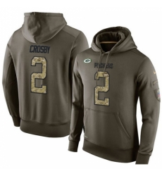 NFL Nike Green Bay Packers 2 Mason Crosby Green Salute To Service Mens Pullover Hoodie