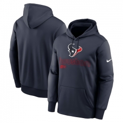 Men Nike Navy Houston Texans Performance Pullover Hoodie