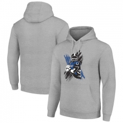 Men Starter Heather Gray Indianapolis Colts Player X Fleece Pullover Hoodie