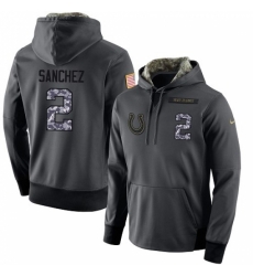 NFL Mens Nike Indianapolis Colts 2 Rigoberto Sanchez Stitched Black Anthracite Salute to Service Player Performance Hoodie