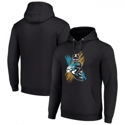 Men Starter Black Jacksonville Jaguars Player X Fleece Pullover Hoodie