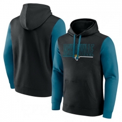 Men Teal Jacksonville Jaguars Outline Pullover Hoodie