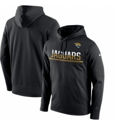 NFL Mens Jacksonville Jaguars Nike Black Sideline Circuit Pullover Performance Hoodie