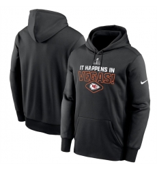 Men Kansas City Chiefs Black Super Bowl LVIII Lockup Pullover Hoodie