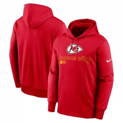 Men Nike Red Kansas City Chiefs Performance Pullover Hoodie