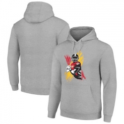 Men Starter Heather Gray Kansas City Chiefs Player X Fleece Pullover Hoodie