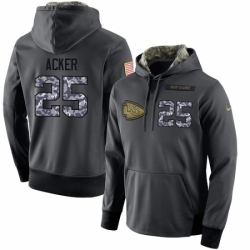 NFL Mens Nike Kansas City Chiefs 25 Kenneth Acker Stitched Black Anthracite Salute to Service Player Performance Hoodie