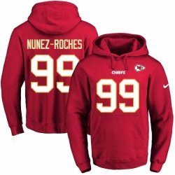 NFL Mens Nike Kansas City Chiefs 99 Rakeem Nunez Roches Red Name Number Pullover Hoodie