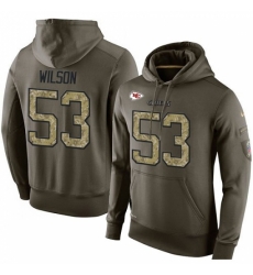 NFL Nike Kansas City Chiefs 53 Ramik Wilson Green Salute To Service Mens Pullover Hoodie