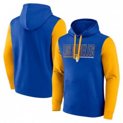 Men Gold Los Angeles Rams Outline Pullover Hoodie